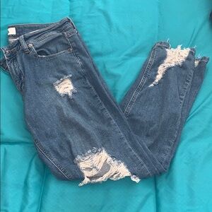 Just black denim 28 distressed jeans